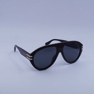 Marc Jacobs MARC 747/S 003L IR Sunglasses Pattern Aviator Frame, Grey Lenses